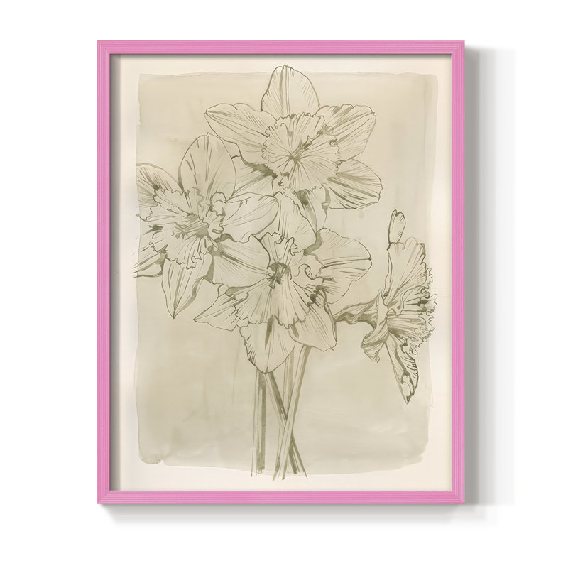 «Spring Promises I», reproduction encadrée - bois massif, H 21 po x l 17 po, Rose