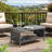 16-Inch Double-Layered Gray Wicker Patio Side Table-1183368335