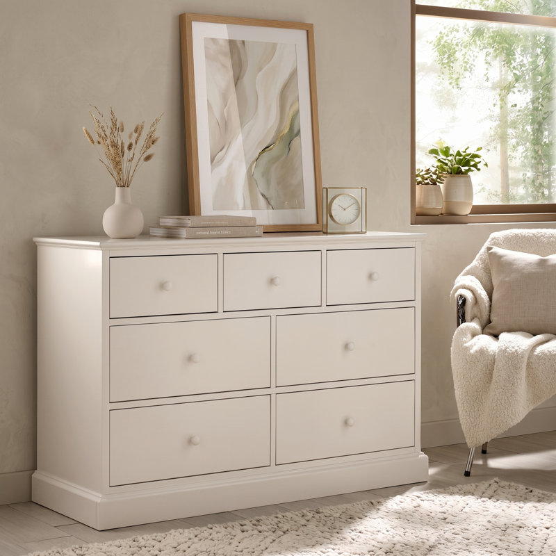 Louis 7 Drawer Chest, White