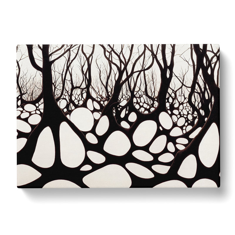 Spellbinding Forest Abstract - Wrapped Canvas Print, 50cm H x 76cm W x 3cm D
