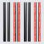 4x 200 mm Black Acrylic Flexible Hinges, Self-Adhesive, No Glue Required
