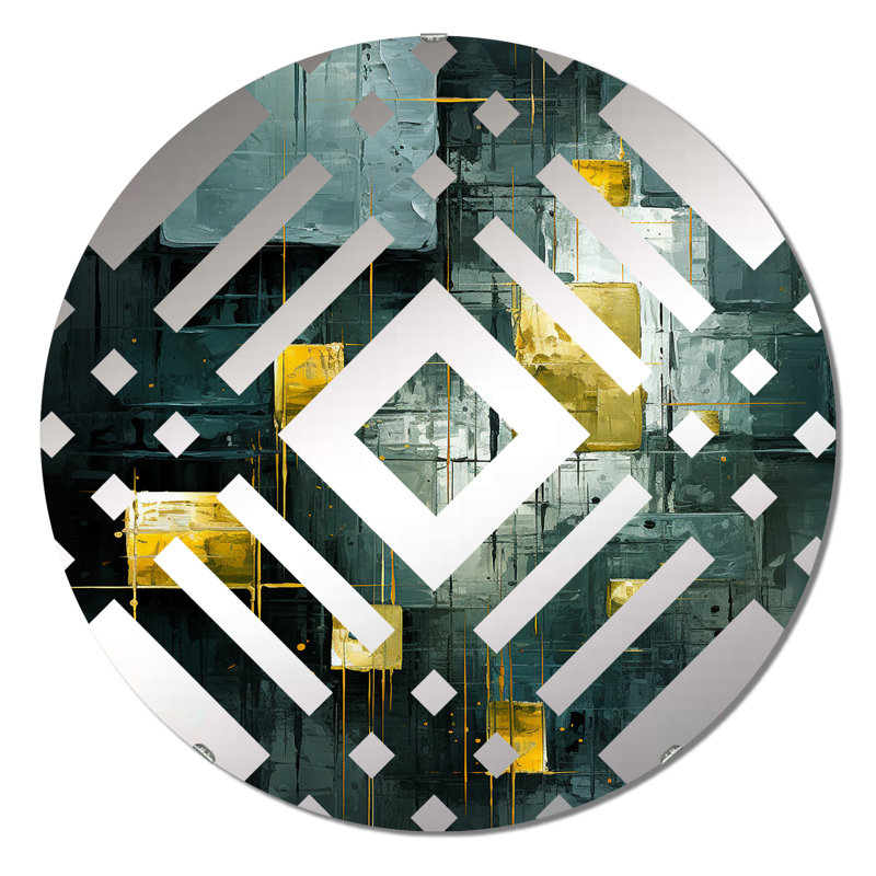 Donnelsville - Miroir décoratif diamant, 23,6 po x 23,6 po