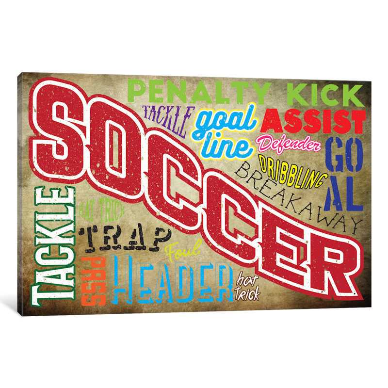 Art sur toile argot Kravitz Soccer, H 12 po x l 18 po x P 1,5 po