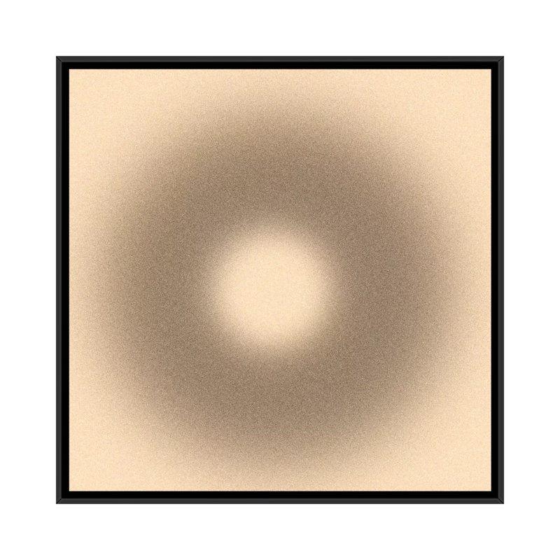 Albree Modern Burnt Through, impression sur toile, H 18 po x l 18 po x P 1,5 po, Toile avec cadre flottant noir, Pas de tapis