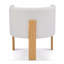 Ensemble de 2 chaises de salle à manger rembourrées, structure en bois de caoutchouc naturel et tissu bouclé, fauteuils modernes