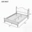 Lit plateforme en bois avec tête de lit rembourrée confortable, sans sommier tapissier, durable et élégant