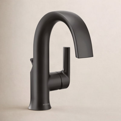 Doux Single-Hole Bathroom Faucet with Drain