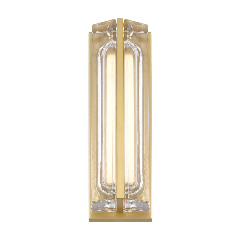 Langferd, extérieur, 16 po, mat, verre transparent, Doré