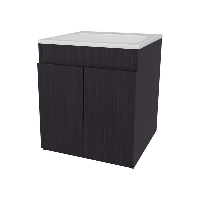 Meuble-lavabo avec deux portes Wengue, Wengé