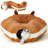 Collapsible Cat Tunnel Bed with Crinkle Ears, Round Toy for Kittens, Rabbits, and Pets