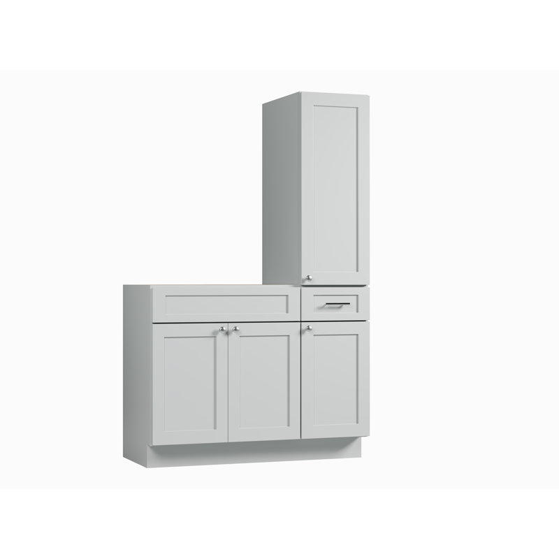 Meuble-lavabo simple 45 po Disar, Gris