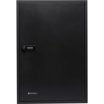 Armoire réglable à 300 clés - acier noir, serrure à combinaison, fixation murale pour clés sécurisées et organisées avec étiquettes colorées