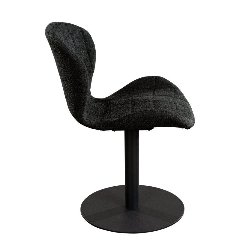 Corrales Cady Swivel Adjustable Height Bar Stool – Modern Weaved Back Design with Adjustable Seat, Black