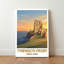 Tynemouth Priory, England - Romantic Coastal Ruins Travel Poster Of North East England. Giclee Print On Wrapped Canvas. Wall Art, Home Decor - Religious & Cultural Sites, England - Wrapped Canvas Print-692840763