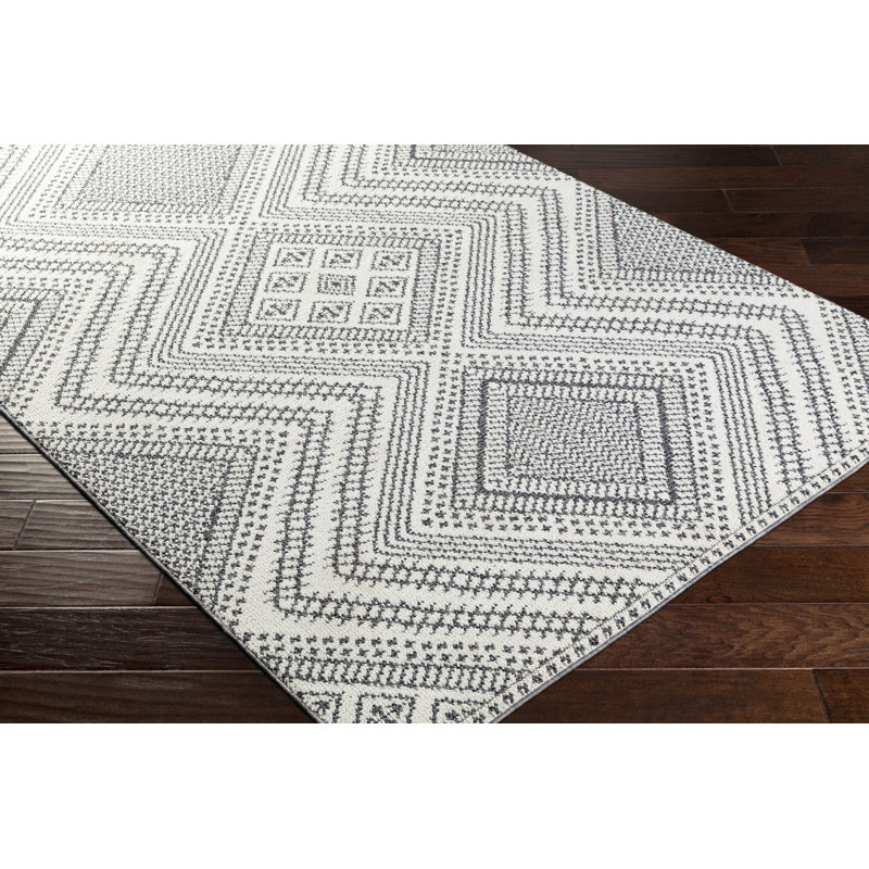 Tapis bleu / blanc cassé Baconton, Rectangle 2 pi x 3 pi