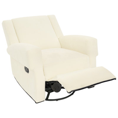 Pismo Modern Chenille Swivel Rocker Recliner with Dual Positions by NFusion