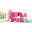 Lit mezzanine pour lit simple de style château Blush rose, construction en bois massif avec tente de jeu