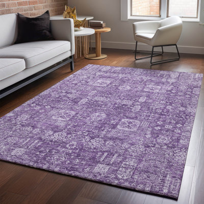 Premium Machine Washable Cerrito Purple Rug