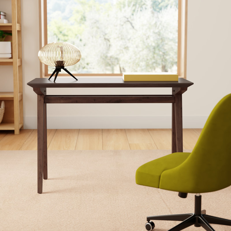 Jerry Solid Wood Writing Desk, Walnut