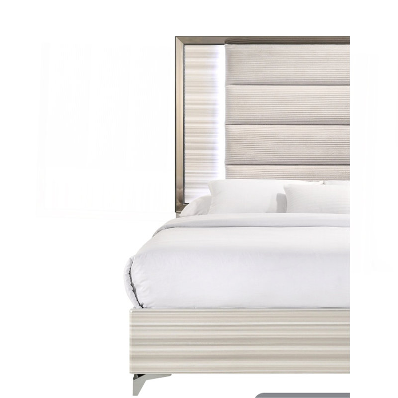 Grand lit Star blanc avec DEL