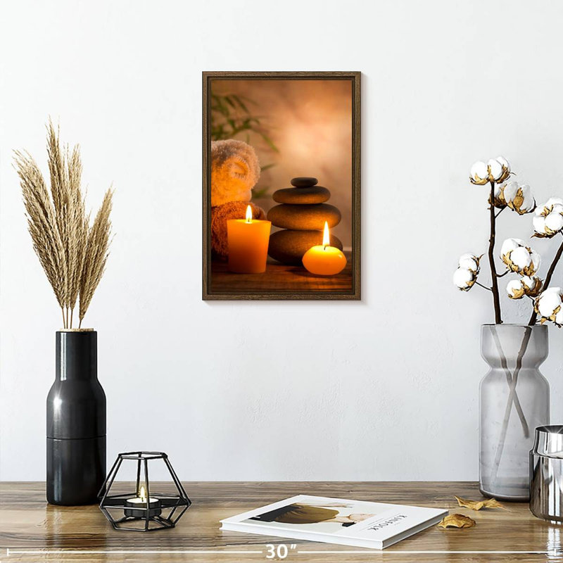 Aromatic Spa, 9" x 13", Floating Frame Walnut