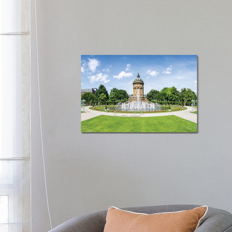 Mannheim Wasserturm at the Friedrichsplatz Square, Baden-Württemberg, Germany 1 Piece Wrapped Canvas Wall Art