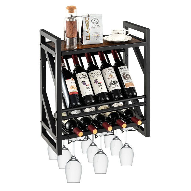 Riam Wine Bottle & Glass Rack in