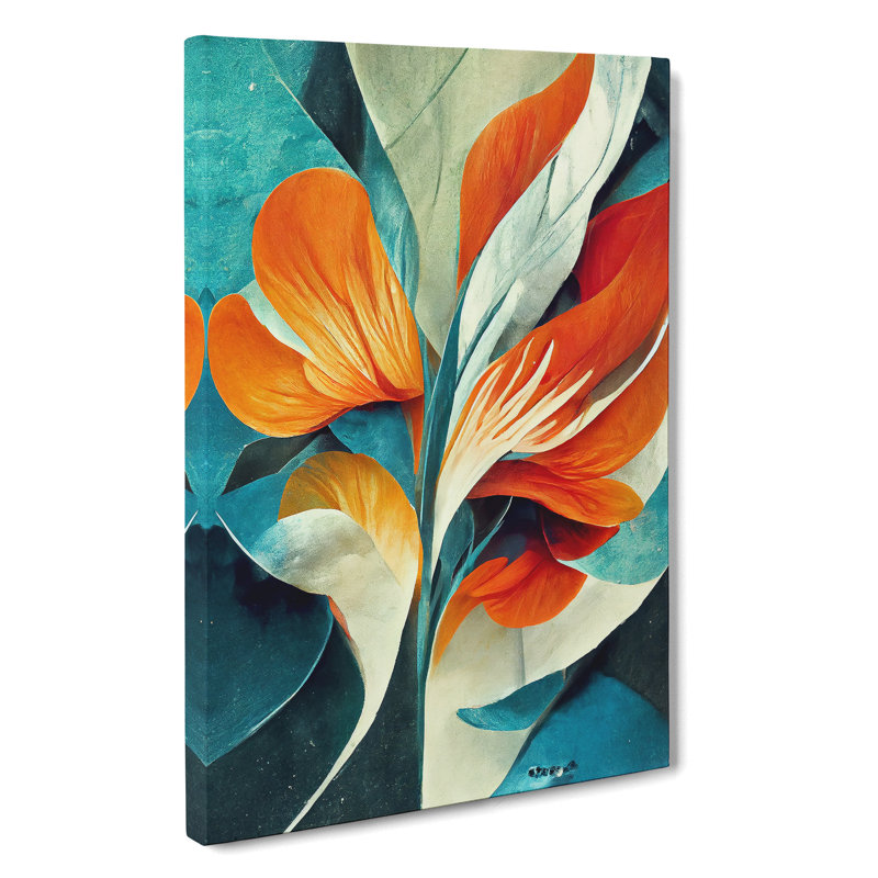 Abstract Floral No.4 - Wrapped Canvas, 50cm H x 35cm W x 3cm D
