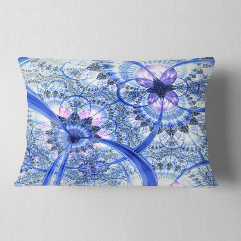 Coussin lombaire à motif floral fractal
