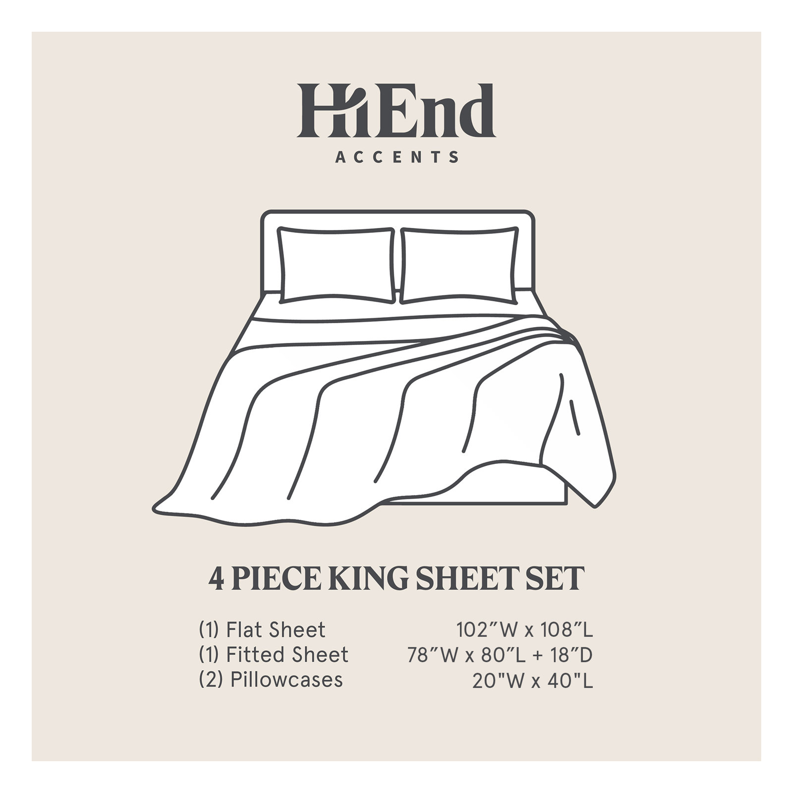 Lyocell Sheet Set, King Sheet Set with 2 Pillowcases, Royal Blue