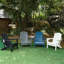 Chaise Adirondack pliante avec porte-gobelet double - Chaise Adirondack en composite avec texture bois - Noir-880717415