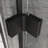 32" - 33.2" Adjustable Width Pivot Shower Door, 6Mm Tempered Clear Glass, Black Finish, Reversible Installation, 180 Rotation, Bi Folding Hinges, Water Leakage Prevention, Space Saving For Compact-126354000