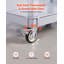 Utility Cart, 550 lbs Capacity, 2 Tier Service Cart with 360° Swivel & Fixed Wheels (2 with Brakes), Heavy Duty Plastic Rolling with Storage Tray, Tool Storage for Garage Warehouse Workshop Gray