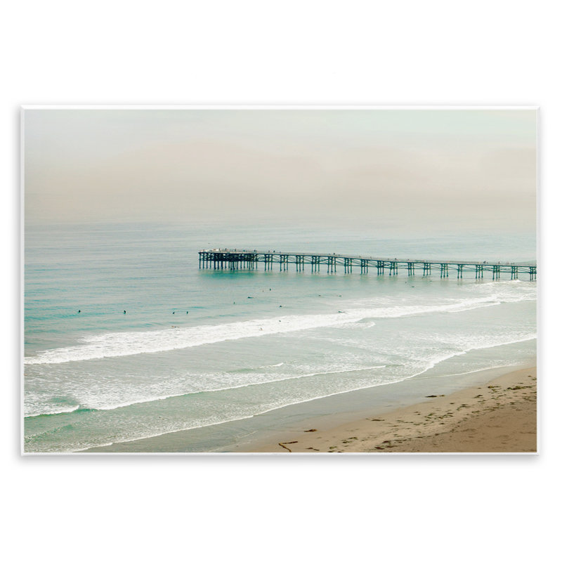 «Distant Pier Beach Jetty», art par Rhonda Addison, H 13 po x l 19 po