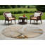 Tapis d'intérieur rond 8 po beige