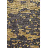 Abstract Flatweave Charcoal/Yellow Area Rug