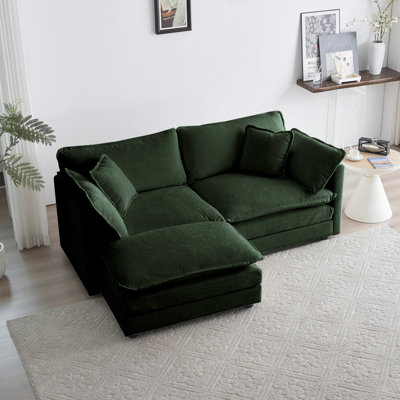 Canapé modulaire surdimensionné en L avec repose-pieds réversible Free Combination Comfy Upholstery
