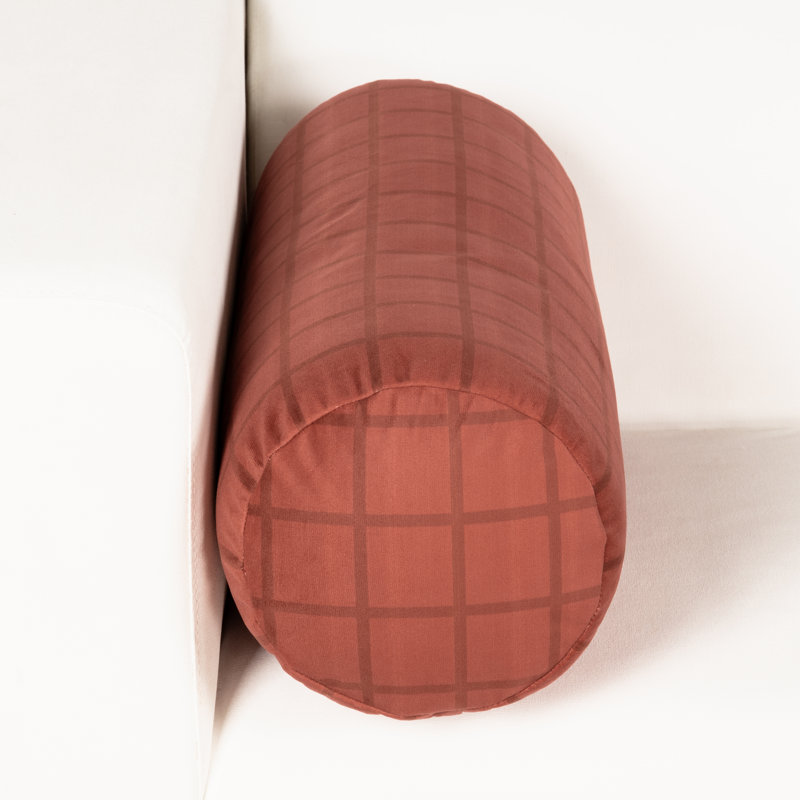 Coussin Mini Grid, Bourre en polyester, 21 po x 8 po, Rouge