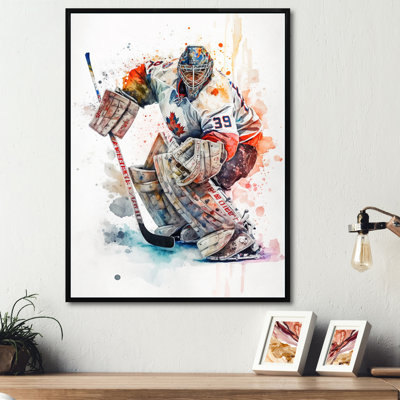 " Hockey Goalie On Ice During Game I "