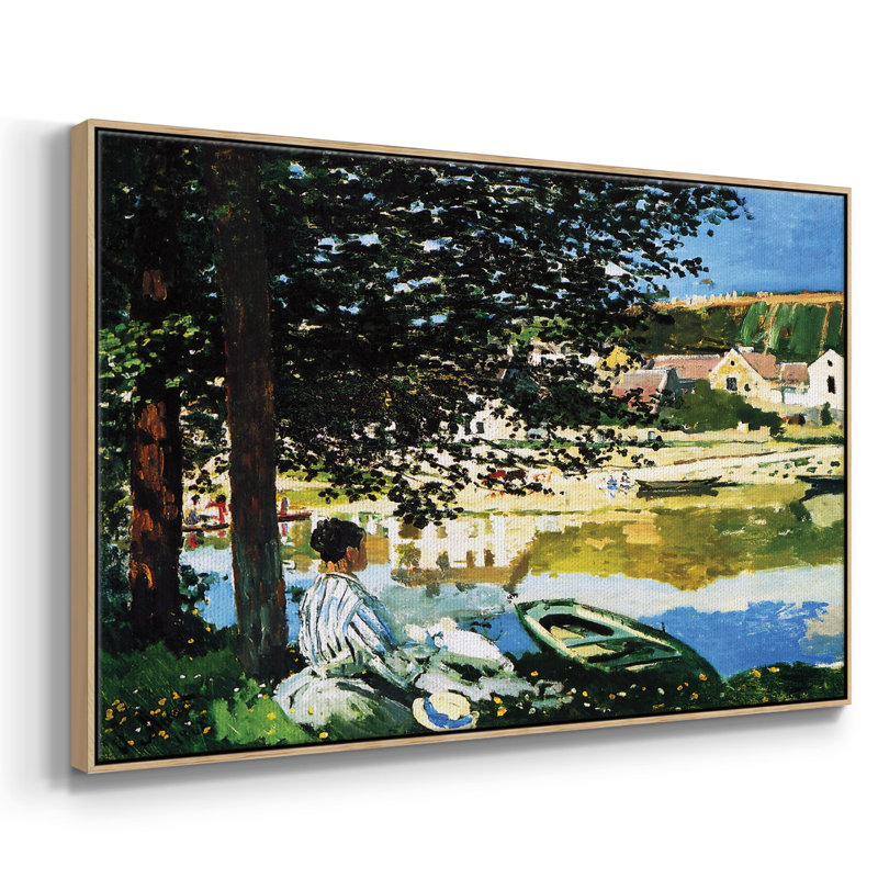 Monet, reproduction d'art encadrée sur toile par Claude Monet, Naturel, H 17 po x l 25 po x P 2 po