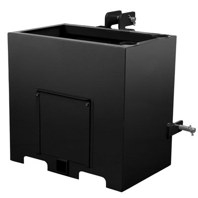 Boîte de ballast à 3 points pour les tracteurs de la catégorie 1 - capacité de 800 lb, acier robuste, volume de 5 pieds cubes, récepteur d'attelage de 2 po, améliore la stabilité du tracteur, compatible avec les tracteurs sous-compacts