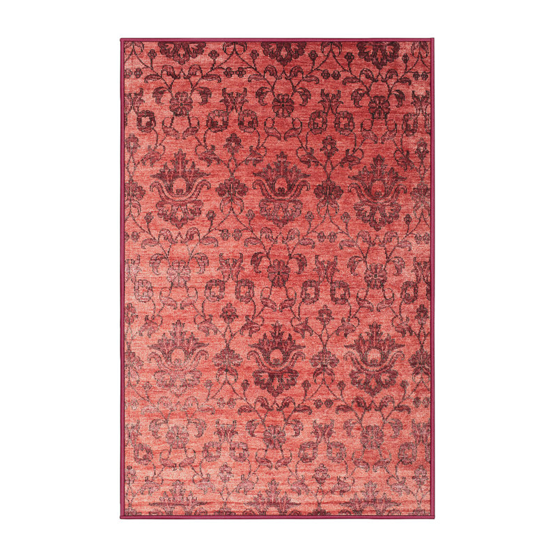 Tapis contemporain rouge, Rectangle 8 pi x 10 pi