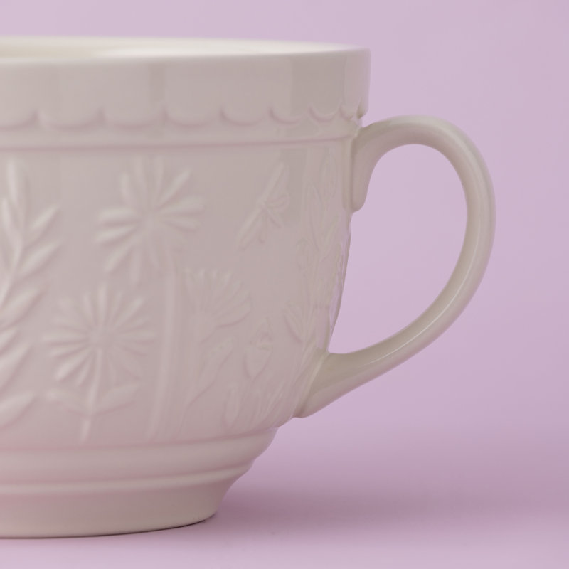Cream Ceramic 1.9L Batter Bowl with Handle