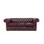 Chesterfield Sofa Suite Antique Oxblood Real Leather