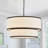 Agathon 24" 5-Light Modern White Linen Drum Chandelier for Dining Room-832805266