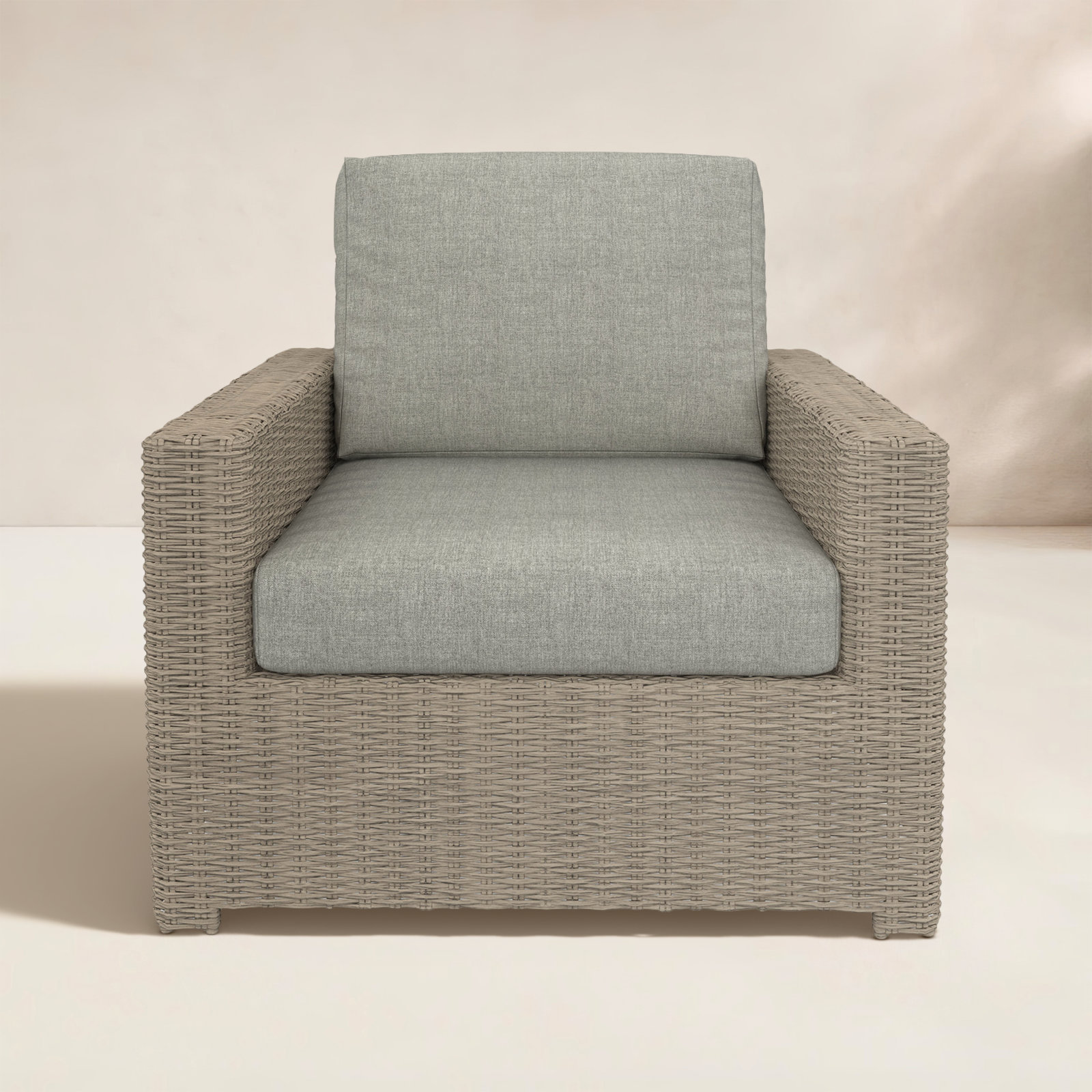 Henri Sunbrella® Patio Lounge Chair, Sunbrella Canvas Granite