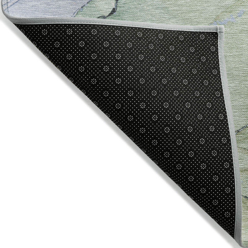 Tapis intérieur / extérieur Xhevrie lavable à la machine, Rond 8 pi