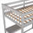 Soft gray twin size storage loft bed compact solid pine frame with built-in multi-functional shelves for small bedrooms