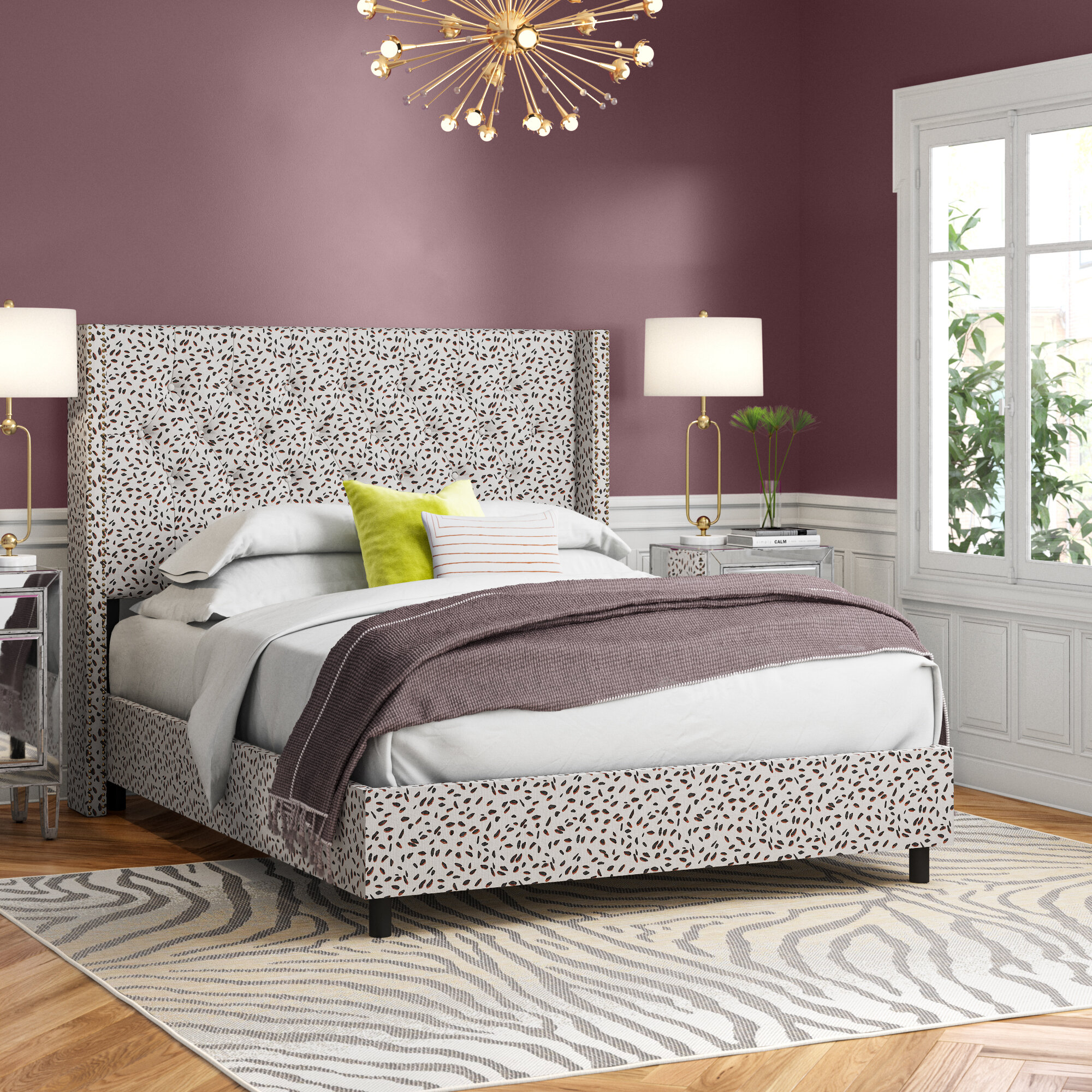 Kelly discount wingback bed