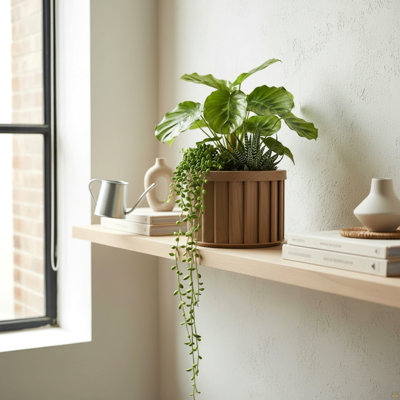 Pot rond Strata MD - brun moyen